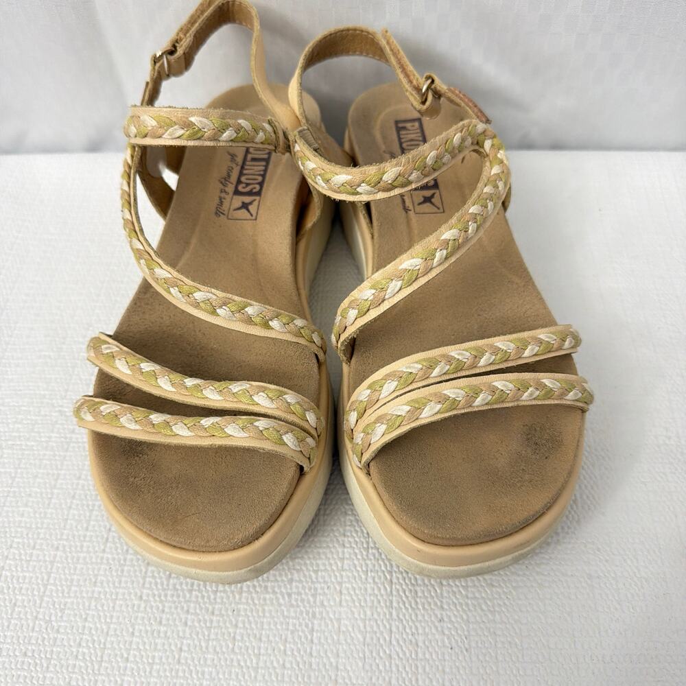 Pikolinos Palma Sandals Womens 7 Braided Strappy Platform Ankle Strap Comfort - Picture 3 of 13